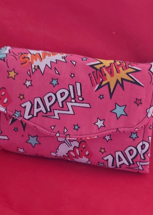 Pink Comic Flash Purse